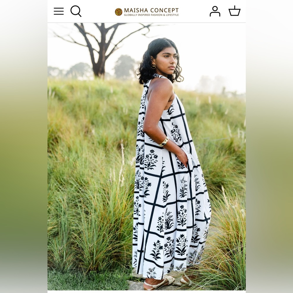 Maisha Concept Halterneck Roots Midi/Maxi Dress